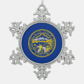 Snowflake Ornament met Nebraska Flag (Voorkant)