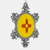 Snowflake Ornament met New Mexico Flag (Links)