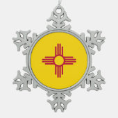 Snowflake Ornament met New Mexico Flag (Voorkant)