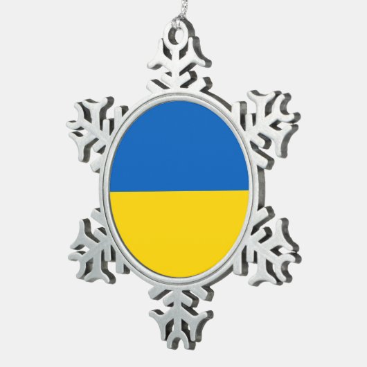 Snowflake Ornament met Oekraïense vlag (Rechts)