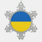 Snowflake Ornament met Oekraïense vlag (Voorkant)
