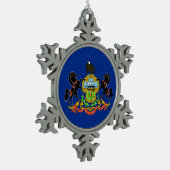 Snowflake Ornament met Pennsylvania Flag (Links)