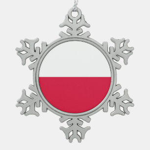 Snowflake Ornament met Poolse vlag