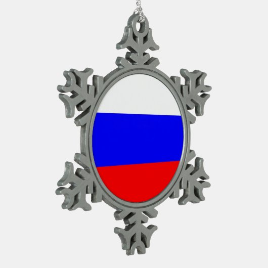 Snowflake Ornament met Russische vlag (Links)