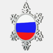 Snowflake Ornament met Russische vlag (Rechts)