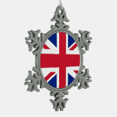 Snowflake Ornament met vlag van het Verenigd Konin (Links)
