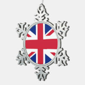 Snowflake Ornament met vlag van het Verenigd Konin (Rechts)