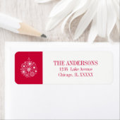 Snowflake Ornament Snowflake Merry-kerstadreslabel Etiket (Insitu)