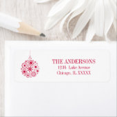 Snowflake Ornament Snowflake Merry-kerstadreslabel Etiket (Insitu)