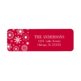 Snowflake Ornament Snowflake Merry-kerstadreslabel Etiket