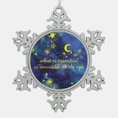 Snowflake Ornament STARS the little prince QUOTE (Voorkant)