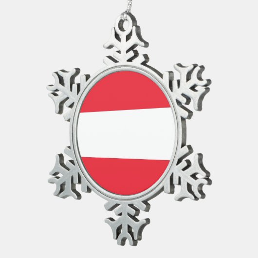Snowflake Ornament with Austria Flag (Rechts)