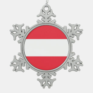 Snowflake Ornament with Austria Flag