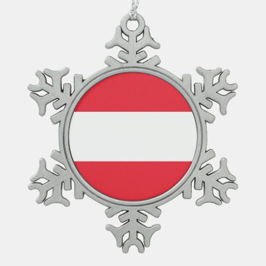Snowflake Ornament with Austria Flag (Voorkant)