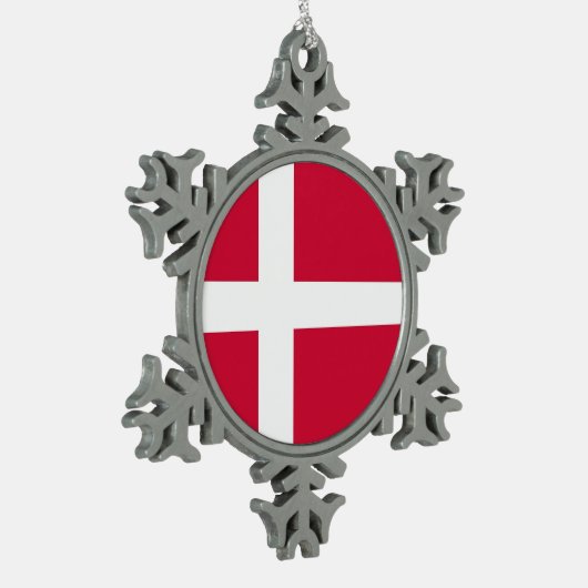 Snowflake Ornament with Denmark Flag (Links)