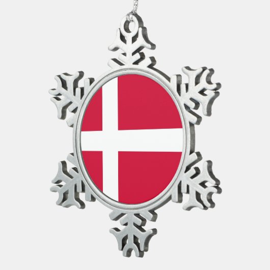 Snowflake Ornament with Denmark Flag (Rechts)