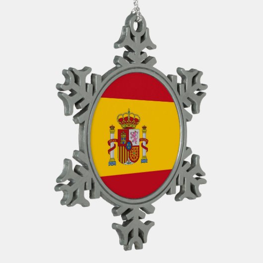 Snowflake Ornament with Spain Flag (Links)