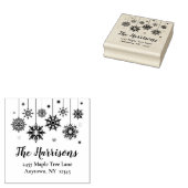 Snowflake Ornamenten Adres Kunststempel ontwerpen Rubberstempel (Gestempeld)