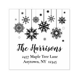 Snowflake Ornamenten Adres Kunststempel ontwerpen Rubberstempel