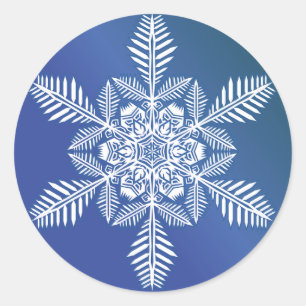 Snowflake over blauwe Sticker
