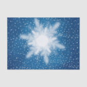 Snowflake over Blue Winter Sky-themapapier Tissuepapier (Voorkant)