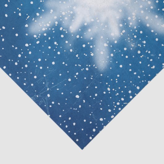 Snowflake over Blue Winter Sky-themapapier Tissuepapier (Detail)