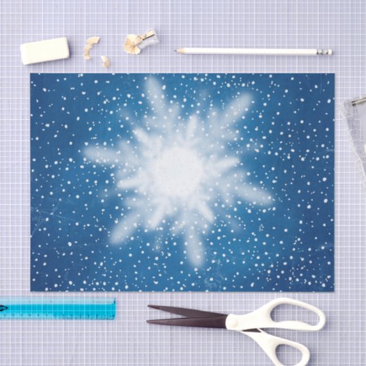 Snowflake over Blue Winter Sky-themapapier Tissuepapier (Craft)