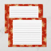 Snowflake Overdekte Kerst Recept Kaart (Voorkant / Achterkant)