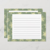 Snowflake Overdekte Kerst Recept Kaart (Voorkant / Achterkant)