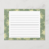 Snowflake Overdekte Kerst Recept Kaart (Achterkant)