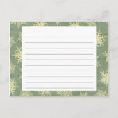 Snowflake Overdekte Kerst Recept Kaart (Voorkant)