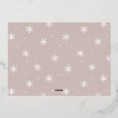 Snowflake Overlay | Kerstafoto Merry Folie Feestdagenkaart (Achterkant)