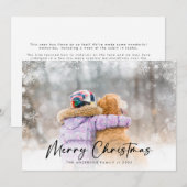 Snowflake Overlay: Kerstmis Feestdagenkaart (Voorkant / Achterkant)