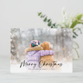 Snowflake Overlay: Kerstmis Feestdagenkaart (Staand voorkant)