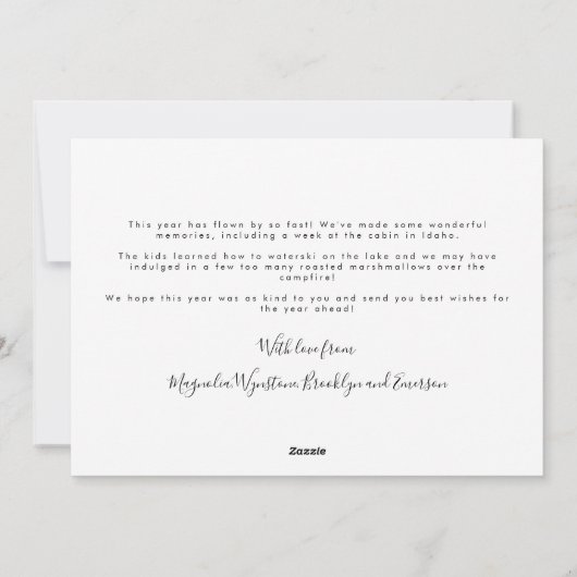 Snowflake Overlay: Kerstmis Feestdagenkaart (Achterkant)