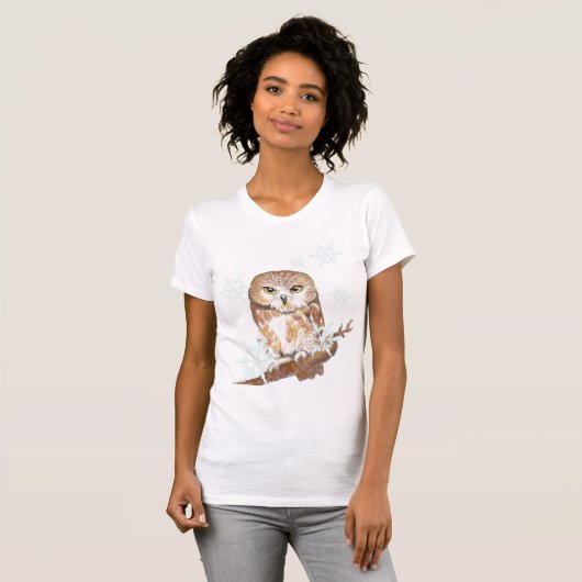 Snowflake Owl Shirt (Voorkant volledig)