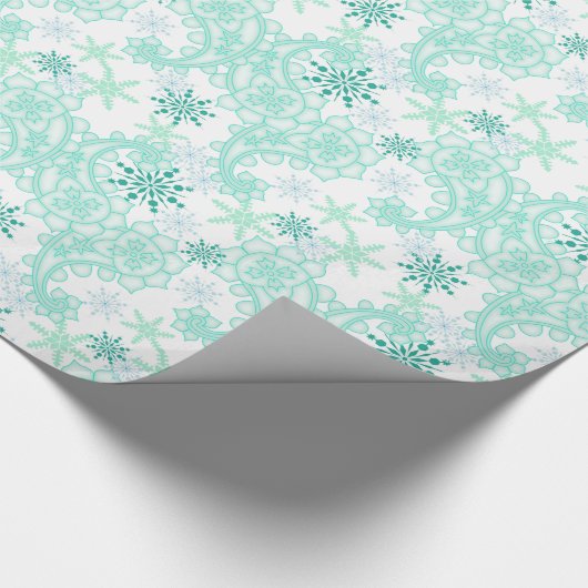 Snowflake Paisley Cadeaupapier (Hoek)