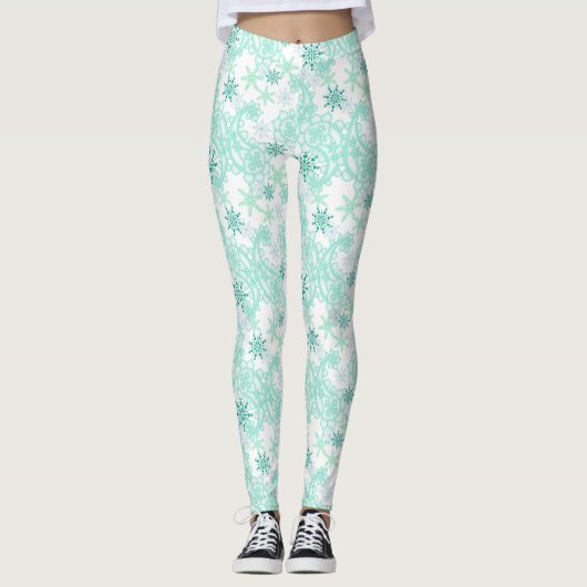 Snowflake Paisley Leggings (Voorkant)