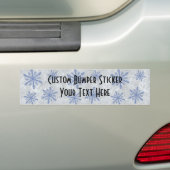 Snowflake Paper 1 - Origineel blauw & wit Bumpersticker (Op auto)