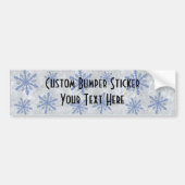 Snowflake Paper 1 - Origineel blauw & wit Bumpersticker (Voorkant)