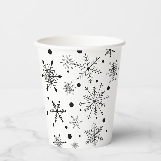 Snowflake Paper Cup Papieren Bekers (Voorkant)