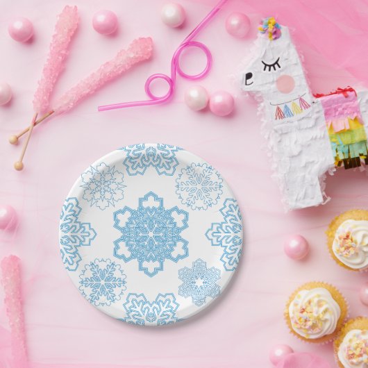 Snowflake Papieren Bordje (Feest)