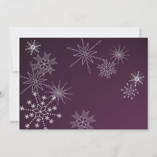 Snowflake Pareltjes/bruiloft Kaart (Achterkant)