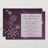 Snowflake Pareltjes/bruiloft Kaart (Voorkant / Achterkant)