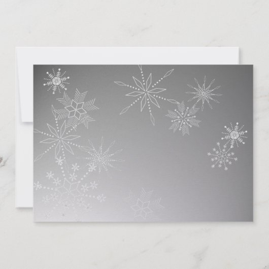 Snowflake Pareltjes/bruiloft Kaart (Achterkant)