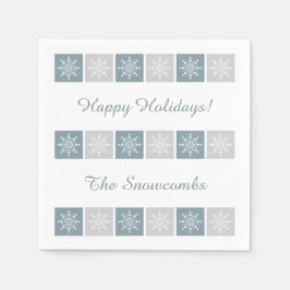 Snowflake Patroon aangepaste tekst papieren servet