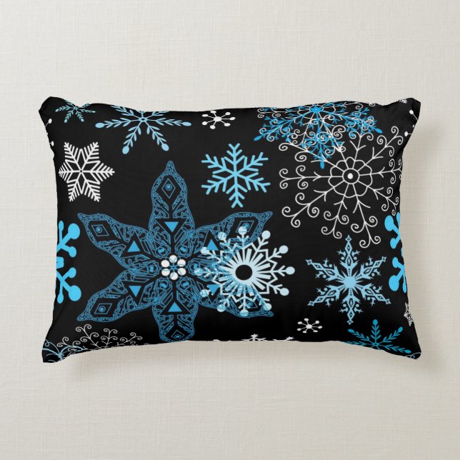 Snowflake patroon accent kussen (Voorkant)