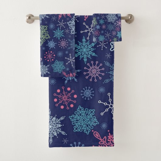 Snowflake patroon bad handdoek (Insitu)