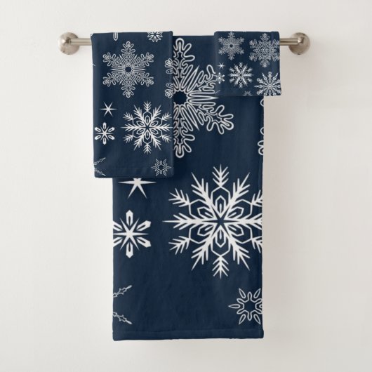 Snowflake patroon bad handdoek (Insitu)