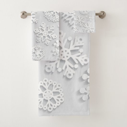 Snowflake patroon bad handdoek (Insitu)